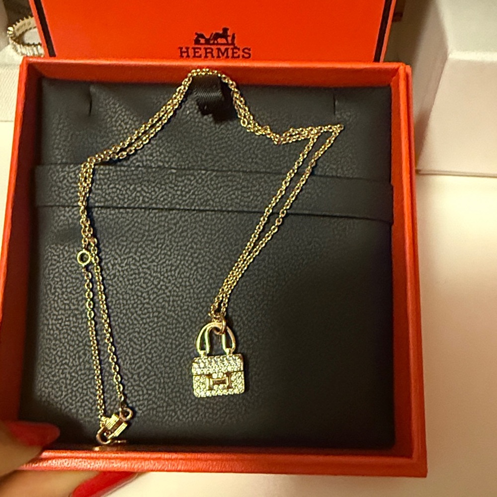 Hermes Amulettes Constance pendant Diamond Rose Gold - Picture 4 of 5